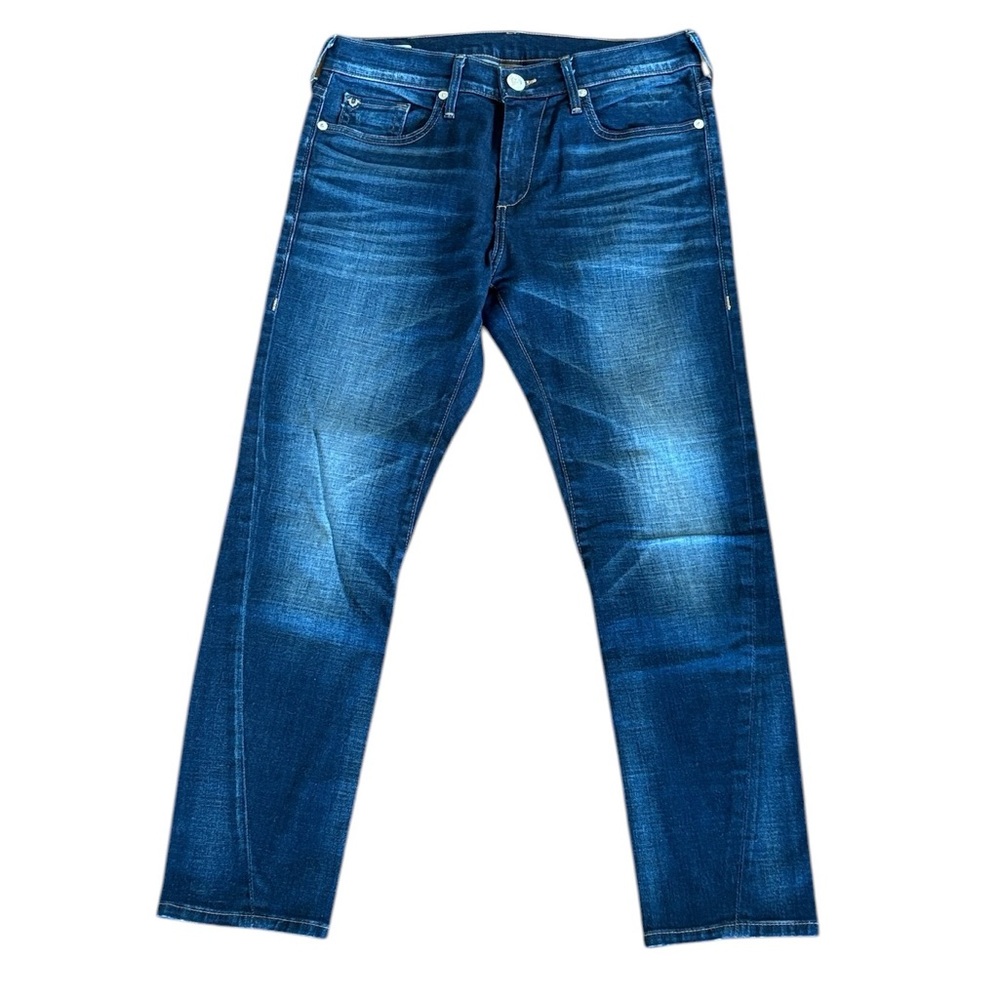 True Religion Nu Boy Mid‎ Rise Slouchy Skinny Blue Jeans Size 26